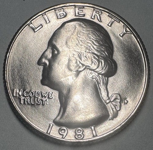 1981 washington plad quarter - p,