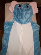 Pigiama Costume Peluche Carnevale Azzurro Elefante Taglia M 