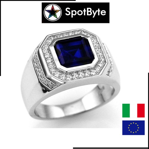 Anello uomo argentato con - uomo,
