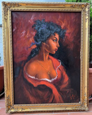 DIPINTO OLIO SU TELA - ANGELO BATTI (1933) 60X80 CERTIFICATO - FIGURA NAPOLETANA