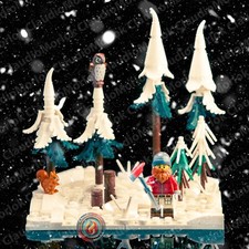 ⭐ Lego Foresta Boscaiolo moc080 diorama Winter Village Lumberjack Natale