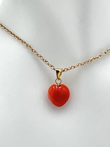Ciondolo cuore corallo - cuore,