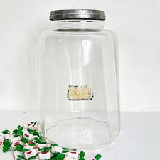 Antico Barattolo Bottiglia Vaso drogheria in Vetro alimentare per Caramelle '40