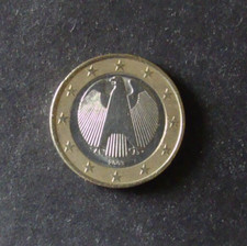 moneta da 1 euro Germania 2002 - lettera "A"  rara con errori di conio