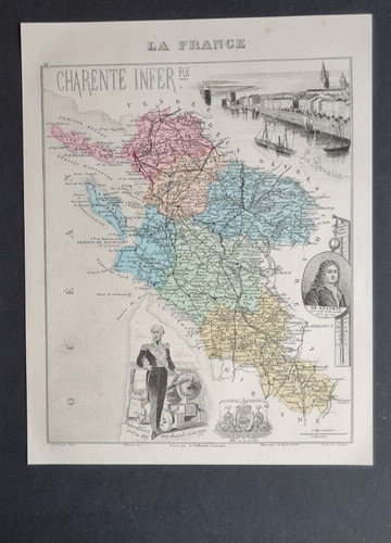Mappa antica charente - antica,