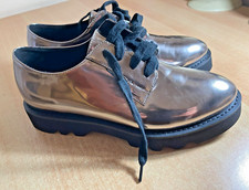 BIBI LOU - NUOVE! MOCASSINI STRINGATI DONNA COLOR ARGENTO Shoes - Scarpe n. 38