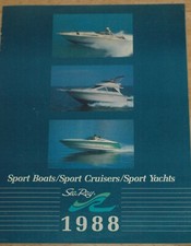 Catalogo Sea Ray 1988 brochure 7 pagine Siviglia berlina Sundancer Amberjack