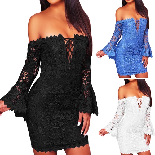 Vestito donna pizzo aderente