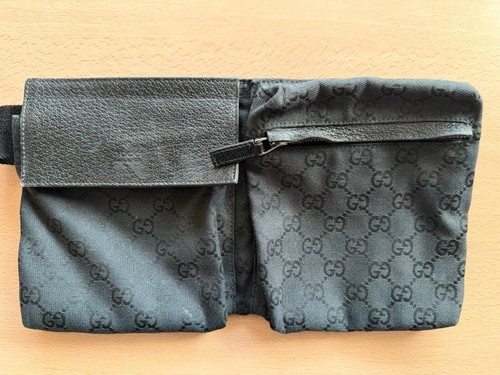 Gucci canvas nero marsupio - gucci,
