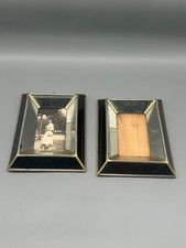 COPPIA CORNICI VINTAGE IN METALLO E SPECCHIO