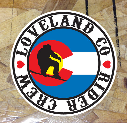 Adesivo loveland colorado ride - adesivo,