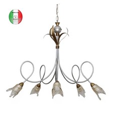 Lampadario ferro battuto