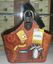 BORSA SHOPPER PORTAOGGETTI fumetti cartoni animati THE SIMPSONS BART SIMPSON BATTERISTA MUSICA ROCK