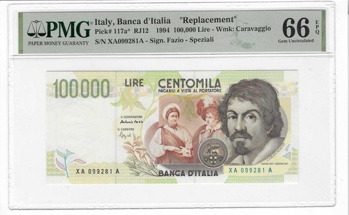 Italia 100000 lire caravaggio - italia,