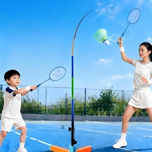 Allenatore badminton aiuta - di,
