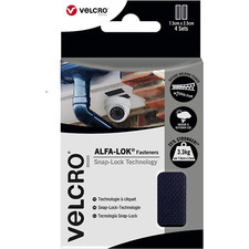 VELCRO 30700 - ALFA-LOK® Chiusure a scatto 7,5 cm x 2,5 cm x 4, nero