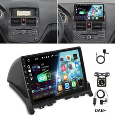 Autoradio DAB+ Android 15 per Mercedes Benz Classe C W204 S204 GPS WIFI + fotocamera