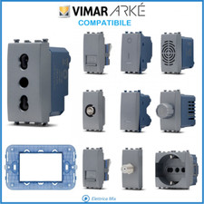 VIMAR ARKE GRIGIO Compatibile arkè presa interruttore supporto 3 7 moduli placca