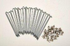 KIT 40 RAGGI + NIPPLES ACCIAIO LUCIDI DIAMETRO 3,5 mm LUNGHEZZA 165 mm 90°