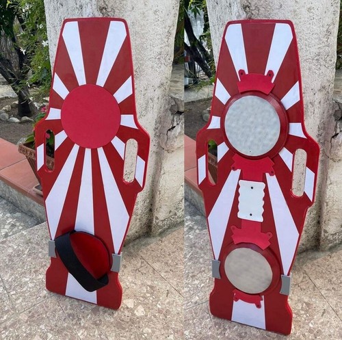 Hoverboard rising sun back - rising, to