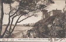 ar208 cartolina anzio panorama della riviera di levante villa colonna 1926 roma