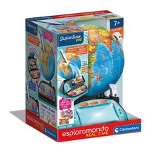 Clementoni Sapientino Più - Esploramondo Real Time, Mappamondo Bambini 7+ Anni, 