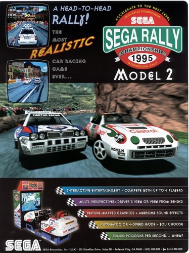 Sega rally for arcade cabinet - sega,