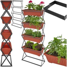 Fioriera Verticale 4 Vasi Scaffale Piante Giardino Balcone Arredamento Nuovo