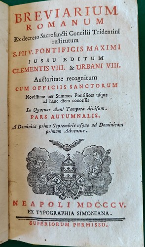 Breviarium romanum parte - breviarium, romanum.