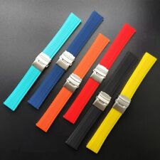 Cinturino orologio sportivo impermeabile esteso fibbia pieghevole gomma 20/22/24 mm