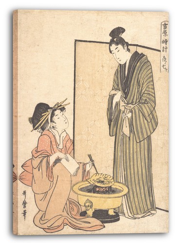 Tela cornice kitagawa - tela/cornice, utamaro