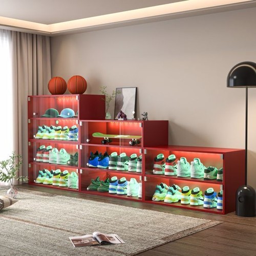 Armadio porta sneaker - porta, rosso