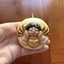 THUN Candela Rotonda Con Angelo E Cuore Oro Altezza 5 cm RARO