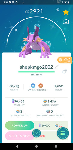 Shiny swampert skill - swampert, hydro