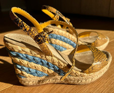 Sandalo Donna 37 Scarpe Car Shoe Tacco Estate Plateau Zeppa Comodi Pitone Moda