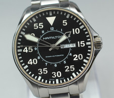 [OTTIME CONDIZIONI] Orologio Uomo Hamilton Khaki Pilot H647150 46mm Quadrante Nero AT dal GIAPPONE