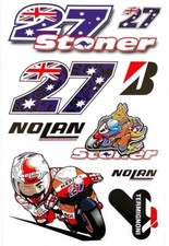 Ducati Honda Stoner Pilota MotoGP Adesivi Casco Bici Nolan 27 Termignoni Austria