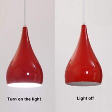 Lampadario a sospensione in metallo rosso