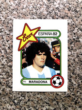 STICKERS STAR MARADONA ESPANA 82 album PANINI ORIGINALE NEW CON VELINA