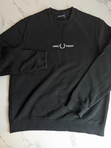 Felpa uomo fred perry - perry, nera