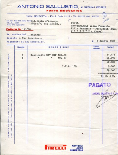 Fattura commerciale - fattura,