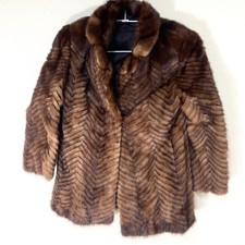 Cappotto visone marrone donna