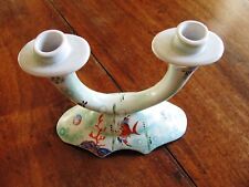 Porta candele in ceramica Alfa Italy anni '50 '60 decoro pesci mare epoca Lenci