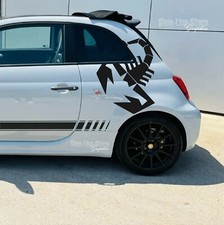 2 Adesivi posteriori Scorpioni pieni compatibili con Fiat 500 ABARTH