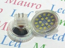 Lampadina LED MR11 GU4 DICROICA FARETTO 18 SMD 12V 24V CAMPER CASA BAGNO 3500K