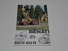 DEPLIANT BROCHURE PROSPEKT RETROESCAVATORE PALA CARICATRICE BENATI BEN 80 R (M9)