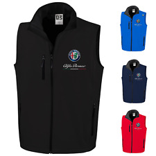 Abbigliamento Alfa Romeo Softshell Uomo Moto Rally Smanicato Gilet Invernale