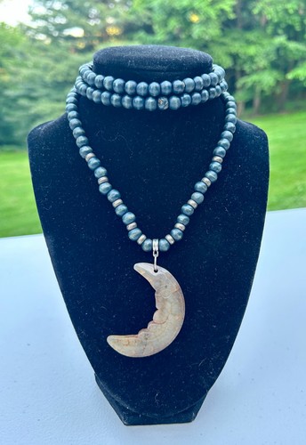 Collana con perline celeste