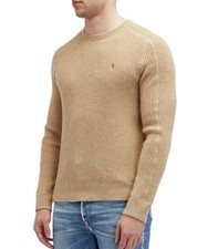 Ralph Lauren Classics Marrone Pullover Da Uomo In Lana Di Alpaca A Rete RRP266