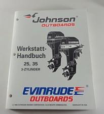 Manuale Officina Johnson/Evinrude Motore-Barca 25, 35 Cv 3 Cilindro Di 1996